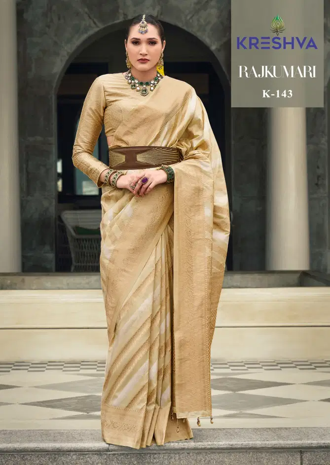 Rajkumari By Kreshva Banarasi Silk Occasion Wear Sarees Wholesale Online